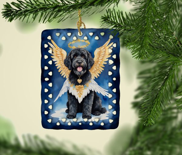 Portuguese Water Dog My Angel Porcelain Ornament Online now - Image 2