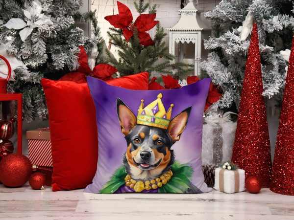 Australian Cattle Dog King of Mardi Gras Throw Pillow Discount - Image 5