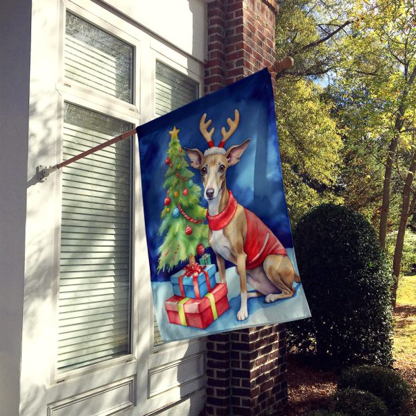 Italian Greyhound Christmas Reindeer House Flag Online - Image 2