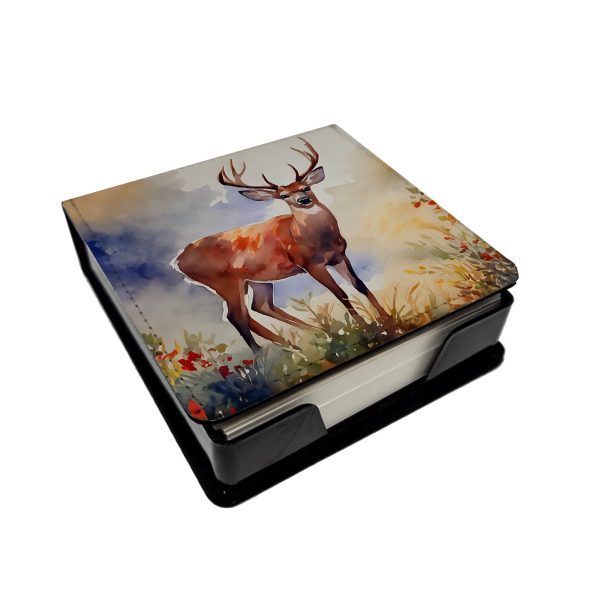 Deer PU Leather Note Paper Holder on Sale