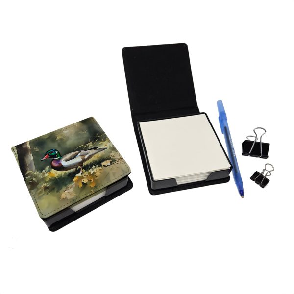 Wood Duck PU Leather Note Paper Holder Online now - Image 2