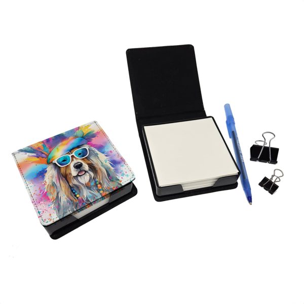 Bearded Collie Hippie Dawg PU Leather Note Paper Holder Sale - Image 2