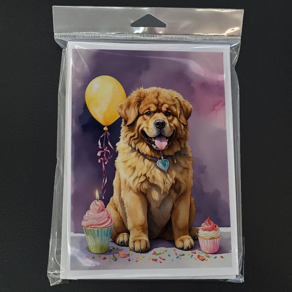 Tibetan Mastiff Happy Birthday Greeting Cards Pack of 8 Sale - Image 3