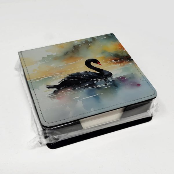 Black Swan PU Leather Note Paper Holder Online Sale - Image 4