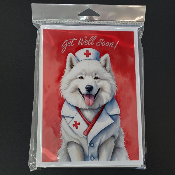 Samoyed Get Well Soon Greeting Cards Pack of 8 For Sale - Image 3