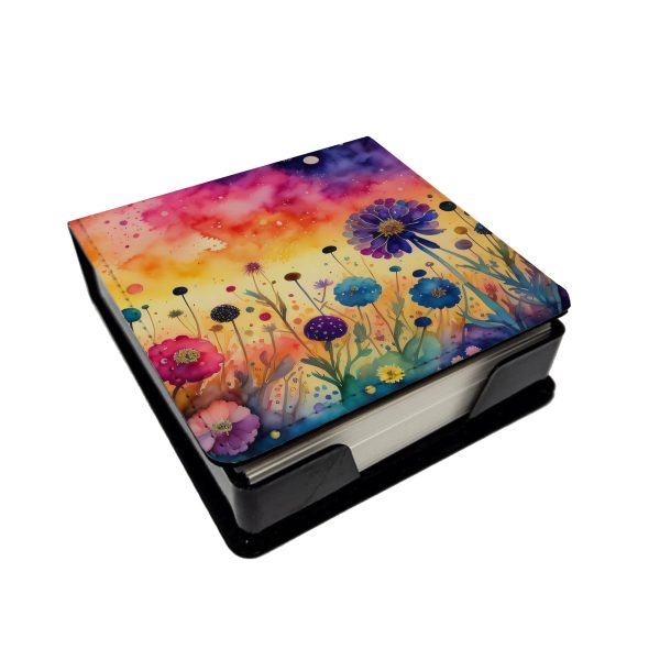 Scabiosa in Color PU Leather Note Paper Holder Sale