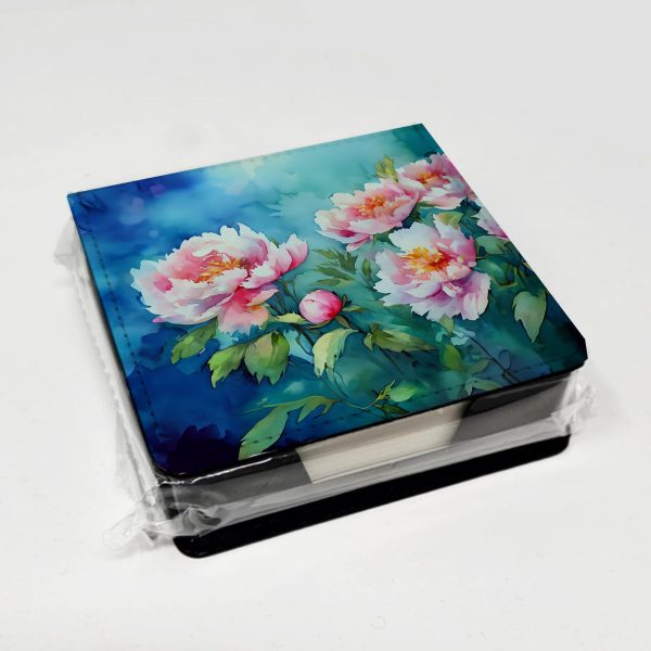 Peonies in Watercolor PU Leather Note Paper Holder Online Hot Sale - Image 4