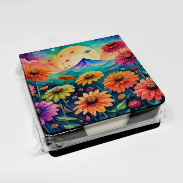 Zinnias in Color PU Leather Note Paper Holder Sale - Image 4