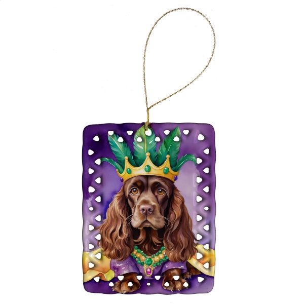 Cocker Spaniel King of Mardi Gras Porcelain Ornament For Discount
