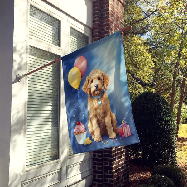 Goldendoodle Happy Birthday House Flag For Discount - Image 2