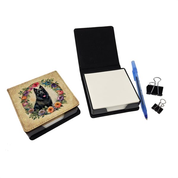 Belgian Sheepdog and Flowers PU Leather Note Paper Holder on Sale - Image 2