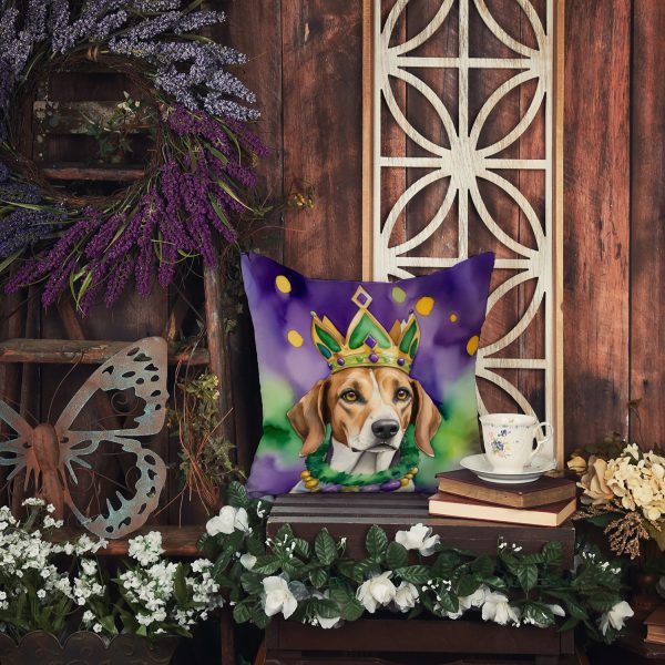 American Foxhound King of Mardi Gras Throw Pillow For Discount - Image 5