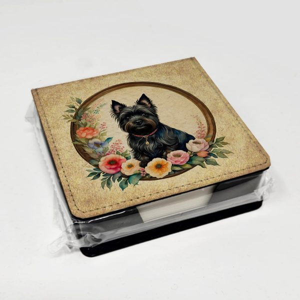 Cairn Terrier and Flowers PU Leather Note Paper Holder Discount - Image 4
