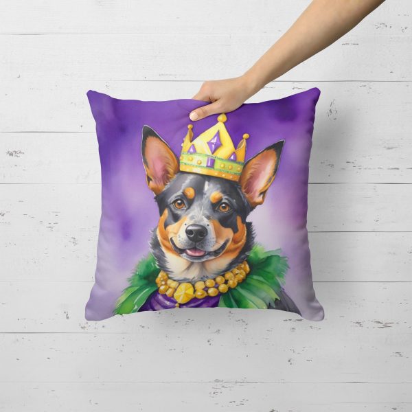 Australian Cattle Dog King of Mardi Gras Throw Pillow Discount - Image 2