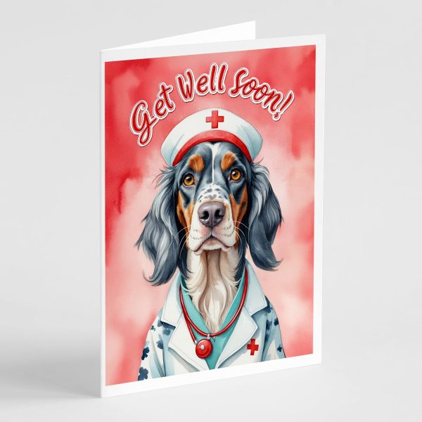 English Setter Get Well Soon Greeting Cards Pack of 8 For Discount
