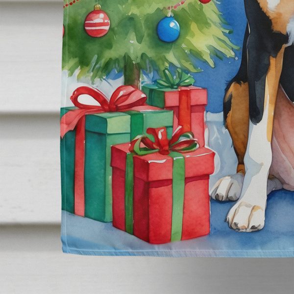 Greater Swiss Mountain Dog Christmas Reindeer House Flag Sale - Image 4