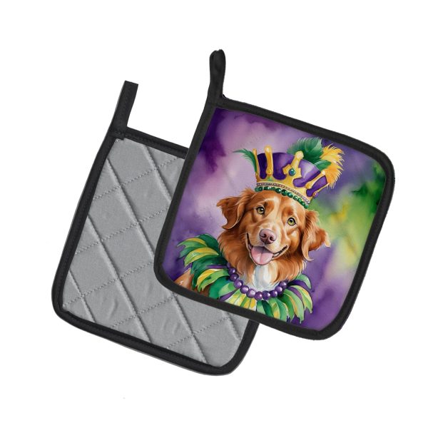 Nova Scotia Duck Tolling Retriever King of Mardi Gras Pair of Pot Holders Online Hot Sale - Image 2