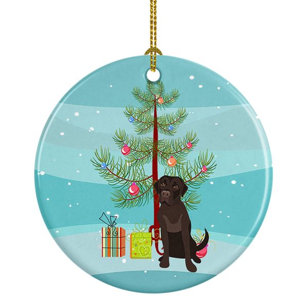 Labrador Retriever Chocolate #1 Christmas Ceramic Ornament For Cheap