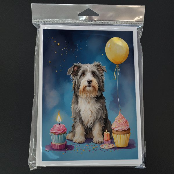 Bearded Collie Happy Birthday Greeting Cards Pack of 8 Online - Image 3