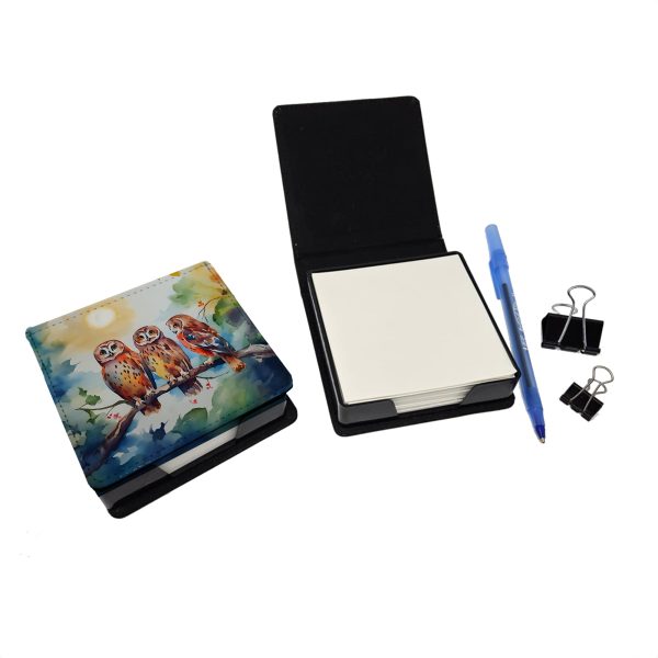 Owls PU Leather Note Paper Holder Cheap - Image 2