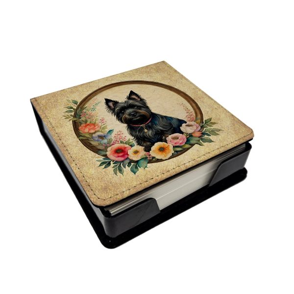 Cairn Terrier and Flowers PU Leather Note Paper Holder Discount