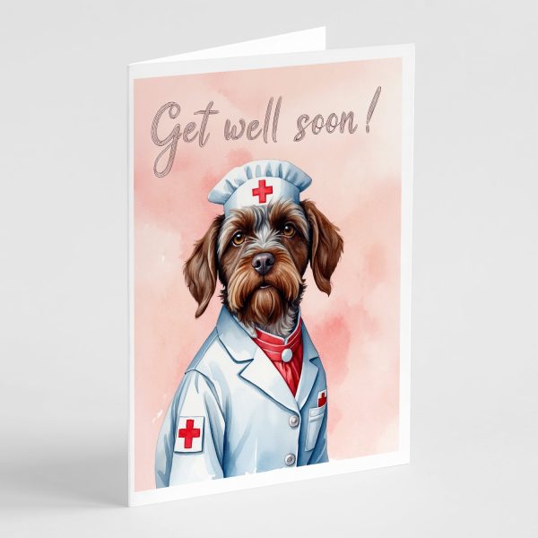 Wirehaired Pointing Griffon Get Well Soon Greeting Cards Pack of 8 Supply