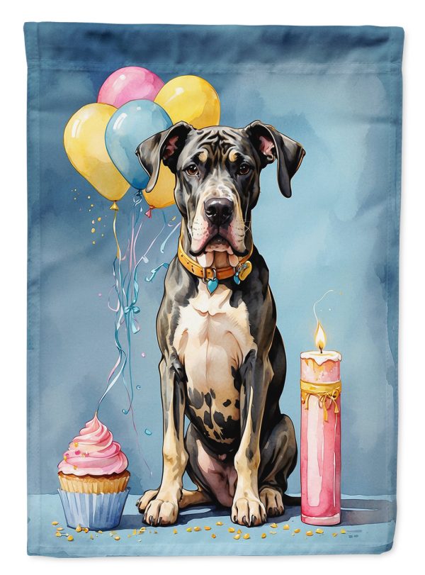 Great Dane Happy Birthday House Flag Discount