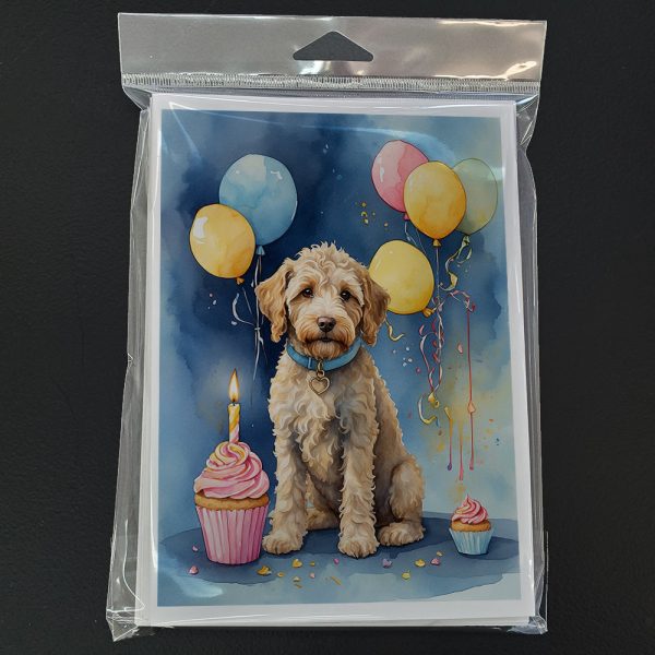 Labradoodle Happy Birthday Greeting Cards Pack of 8 For Discount - Image 3
