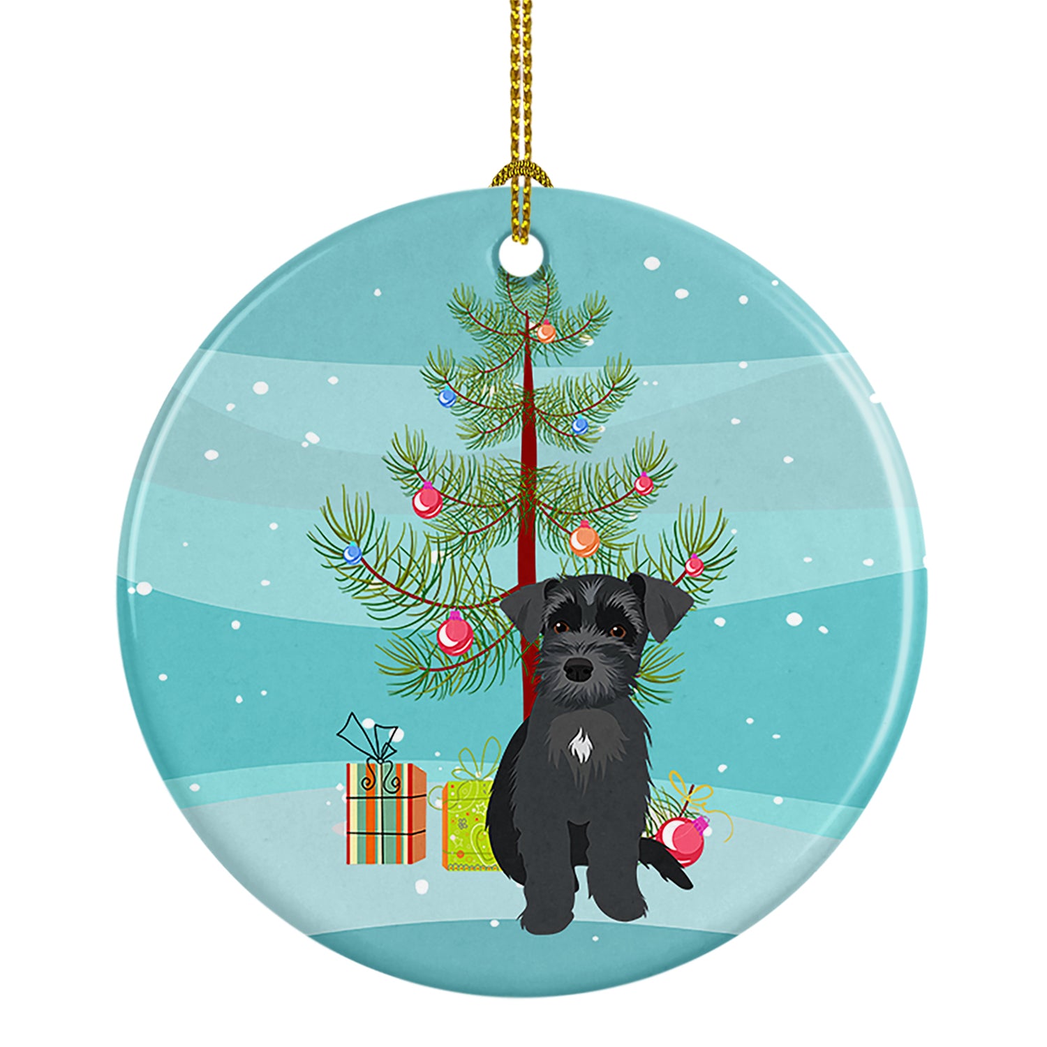 Schnauzer Black #1 Christmas Ceramic Ornament Supply