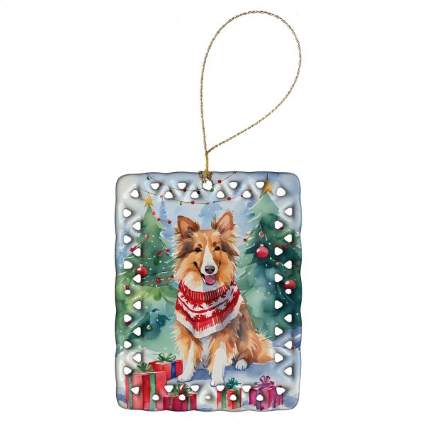 Sheltie Christmas Porcelain Ornament Online Hot Sale