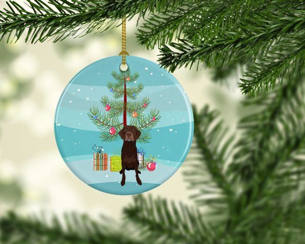Labrador Retriever Chocolate #2 Christmas Ceramic Ornament Hot on Sale - Image 2