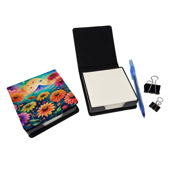 Zinnias in Color PU Leather Note Paper Holder Sale - Image 2