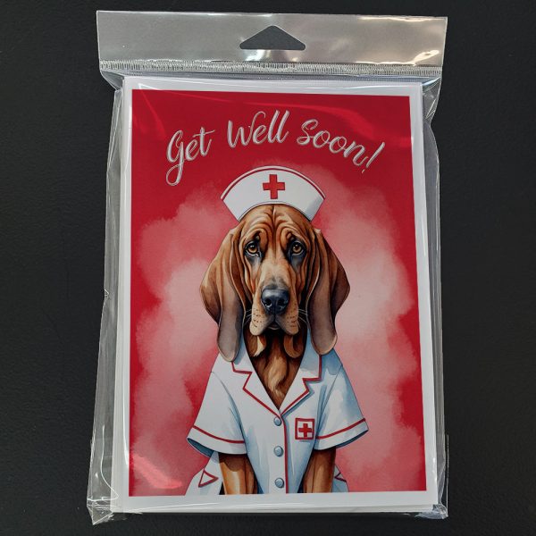 Bloodhound Get Well Soon Greeting Cards Pack of 8 on Sale - Image 3