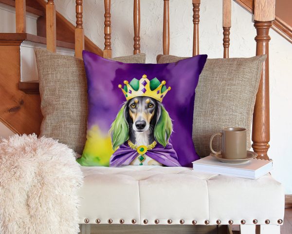 Saluki King of Mardi Gras Throw Pillow Cheap - Image 3