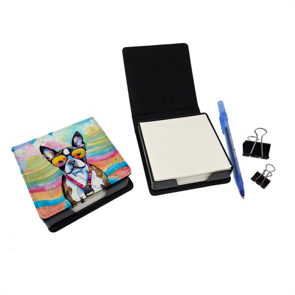 Boston Terrier Hippie Dawg PU Leather Note Paper Holder Online Sale - Image 2