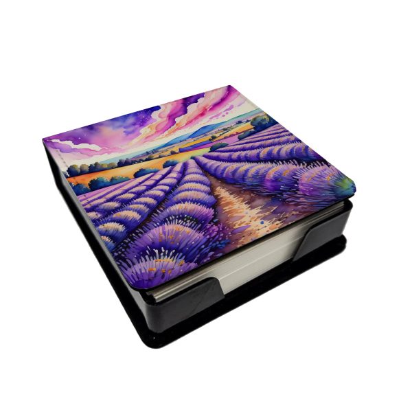 Colorful English Lavender PU Leather Note Paper Holder Online now