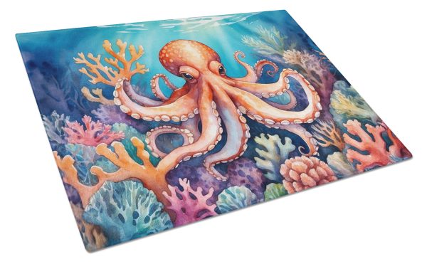 Octopus Among Coral Glass Cutting Board Online Sale