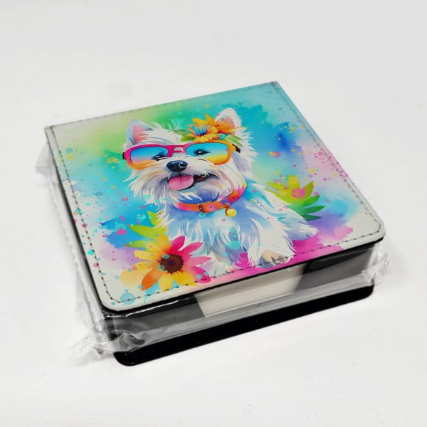 Westie Hippie Dawg PU Leather Note Paper Holder Sale - Image 4