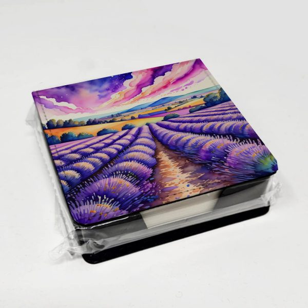 Colorful English Lavender PU Leather Note Paper Holder Online now - Image 4