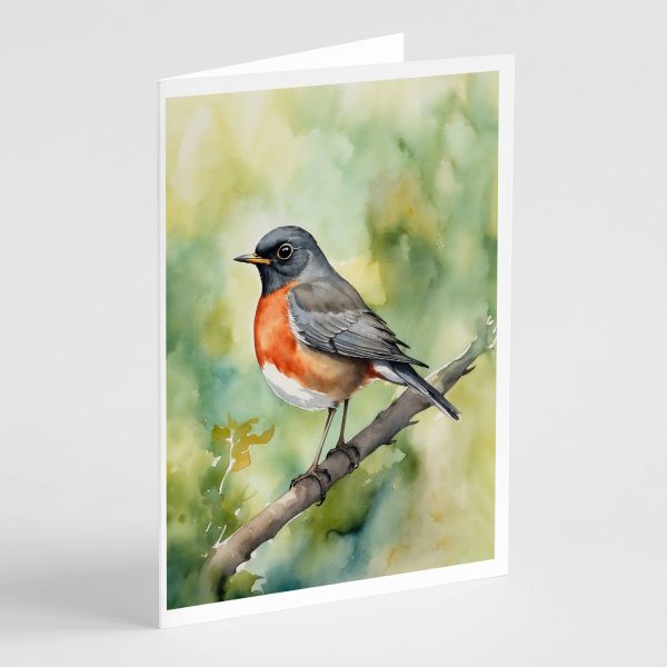 Connecticut American Robin Greeting Cards Pack of 8 on Sale