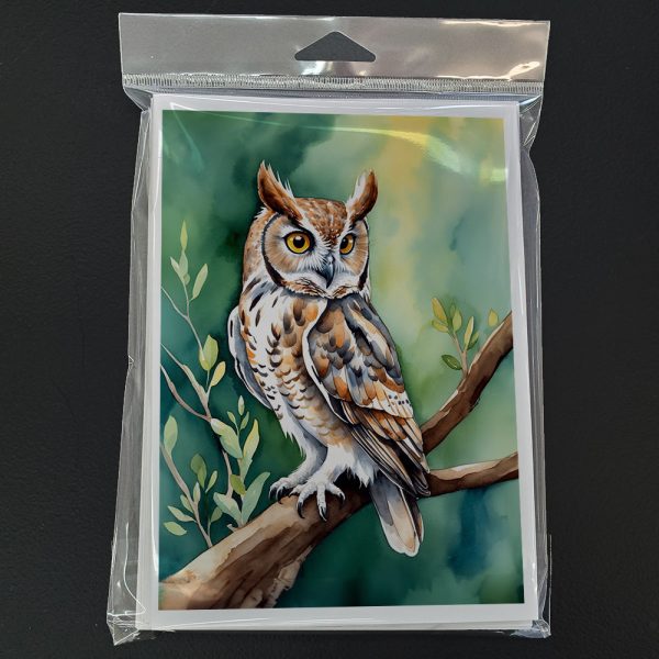 Western Screech Owl Greeting Cards Pack of 8 Supply - Image 3