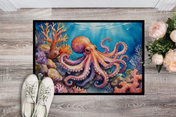 Octopus Among Coral Doormat For Sale - Image 2