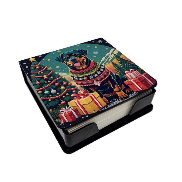 Rottweiler Christmas PU Leather Note Paper Holder Cheap