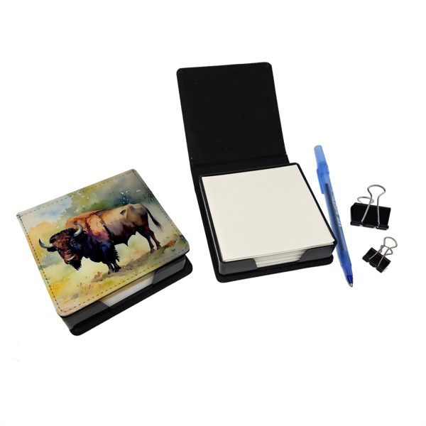 Wood Bison PU Leather Note Paper Holder on Sale - Image 2