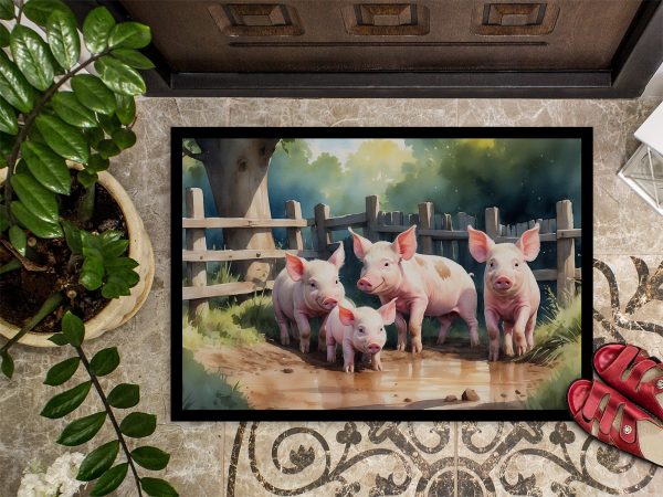 Piglets in the Mud Doormat For Sale - Image 3