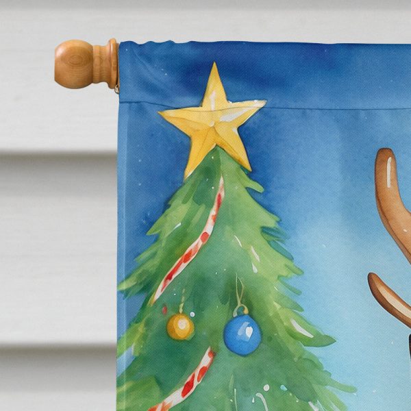 Manchester Terrier Christmas Reindeer House Flag For Cheap - Image 3