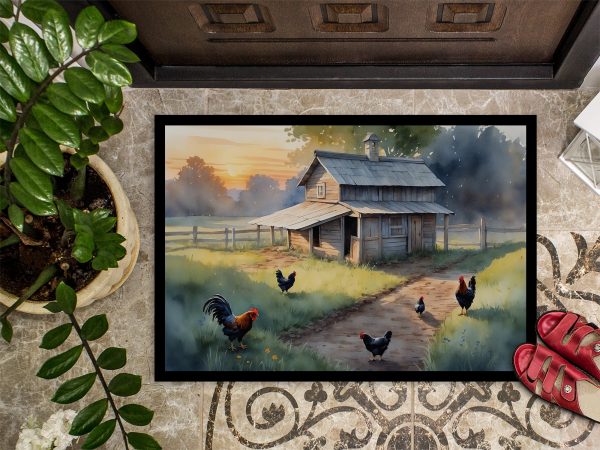 Chicken Coop at Dawn Doormat Online Sale - Image 3