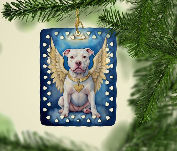 Pit Bull Terrier My Angel Porcelain Ornament For Discount - Image 2