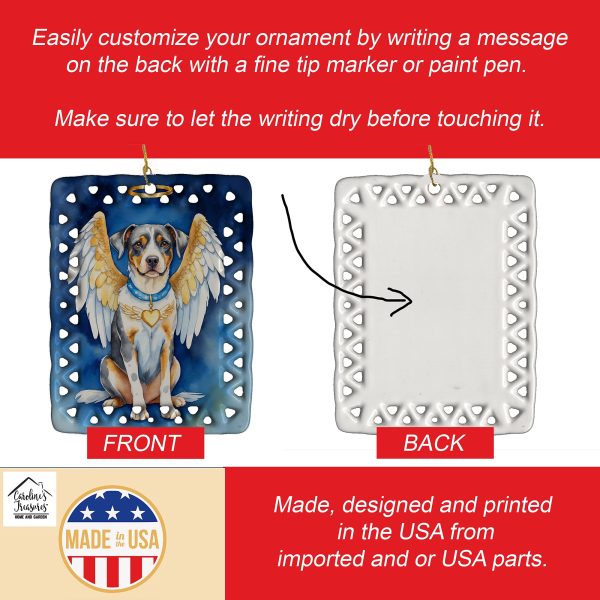 Catahoula My Angel Porcelain Ornament For Cheap - Image 3