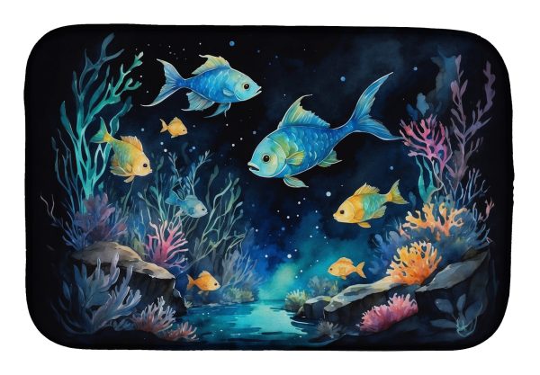 Bioluminescent Fish Dish Drying Mat Cheap